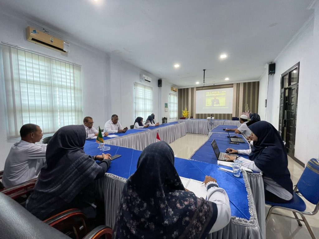 MS Langsa Mengikuti Pembinaan KMA Di Empat Lingkungan Peradilan Se-Aceh Secara Virtual