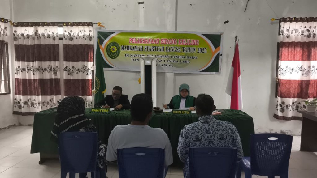 Mahkamah Syar’iyah Langsa Gelar Sidang Diluar Gedung (Sidang Keliling) di Kantor Kecamatan Langsa Baro