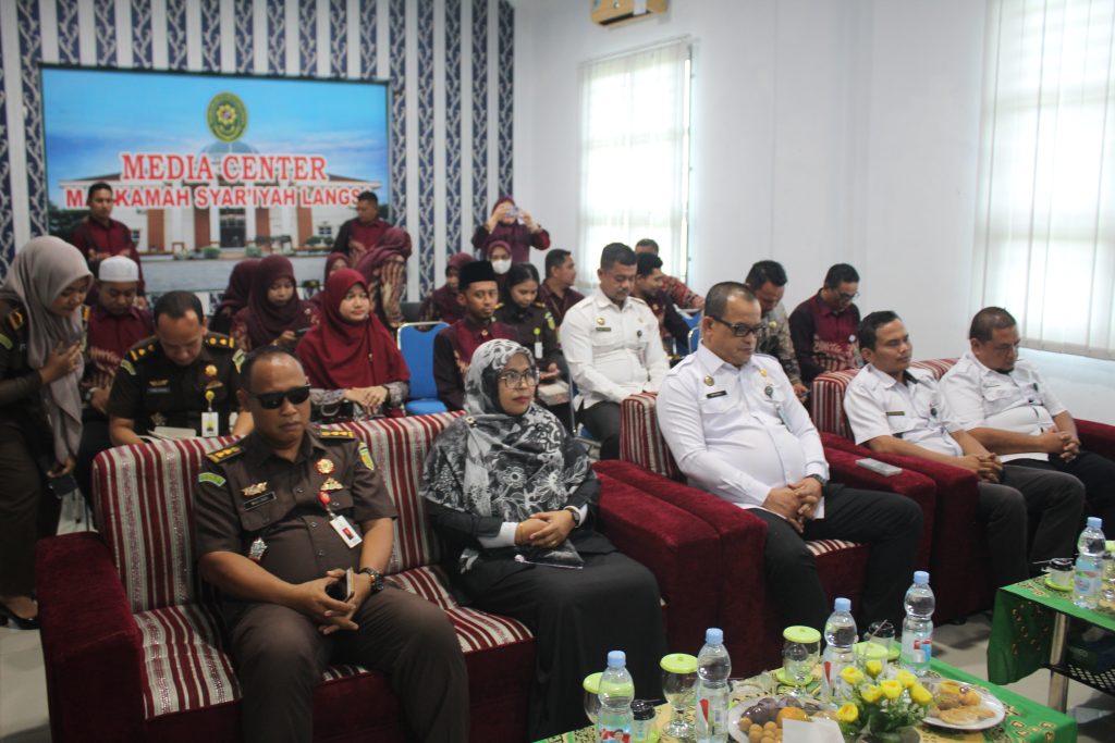 Penandatanganan MoU antara Mahkamah Syar’iyah Langsa dengan Kejaksaan Negeri Langsa dan Lapas Kelas II B Langsa