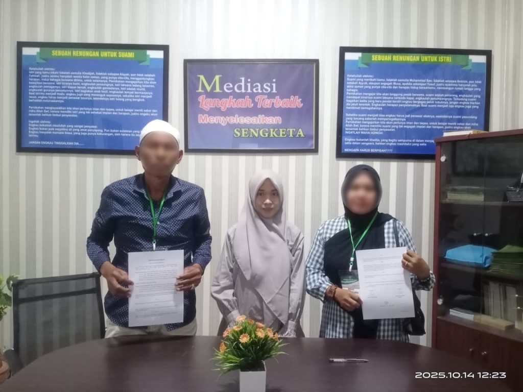 Mediasi Kembali Berhasil Sebagian Dalam Perkara Cerai Gugat Oleh Mediator Non Hakim MS Langsa