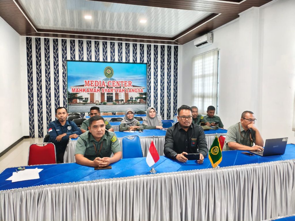 MS Langsa Ikuti Pembinaan Biro Kepegawaian MA RI secara Daring