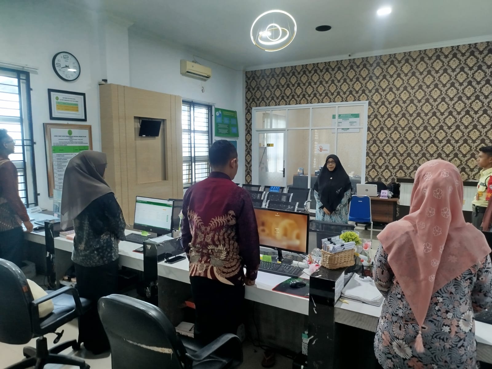 Mahasiswa PPL Universitas Jam'iyah Mahmudiyah Langkat ikuti pengarahan alur Prosedur Berperkara oleh Panmud Hukum MS Langsa.
