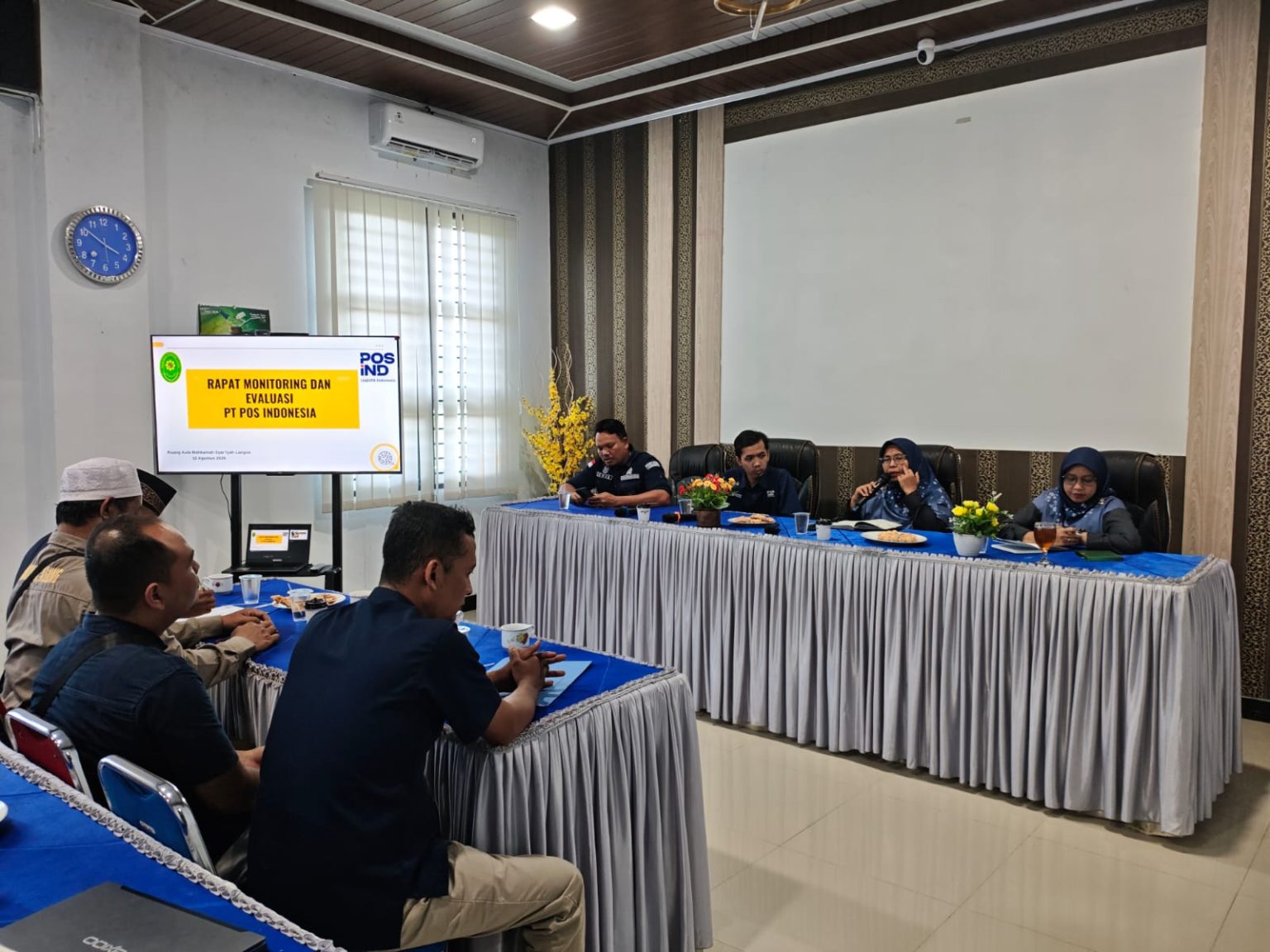 Mahkamah Syar’iyah Langsa Gelar Monev Bersama PT Pos Indonesia Cabang Langsa