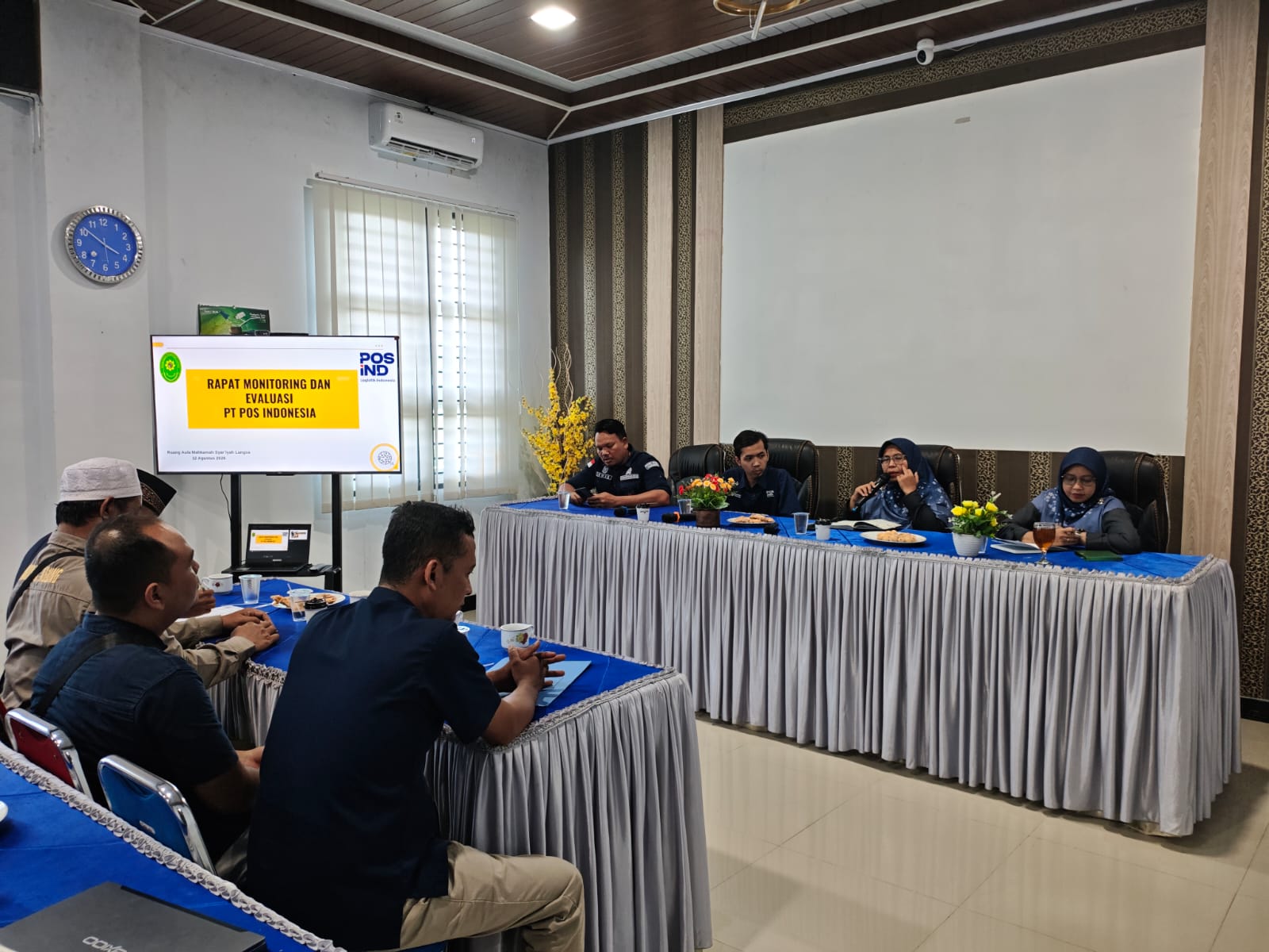 Optimalkan Layanan Surat Tercatat, Mahkamah Syar’iyah Langsa Gelar Monev Bersama PT Pos Indonesia Cabang Langsa
