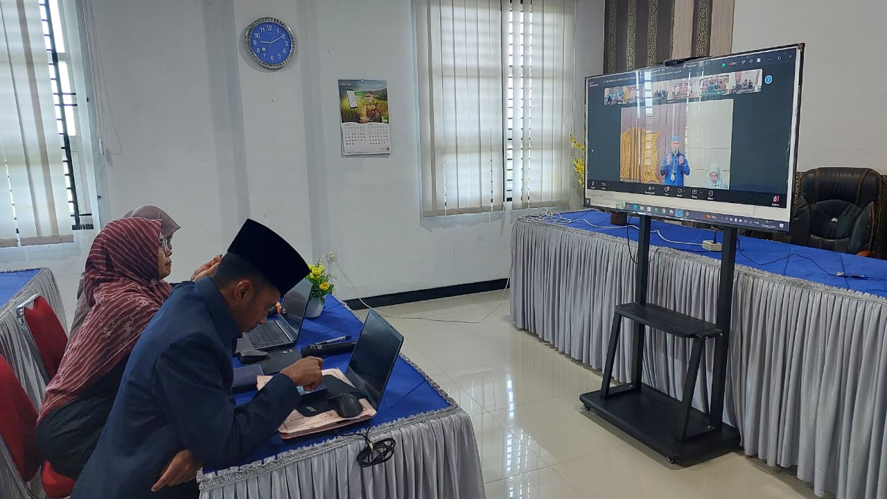 Wujudkan Peradilan Agung, Pimpinan dan Hakim MS Langsa Ikuti Pembinaan oleh Hakim Agung secara Daring