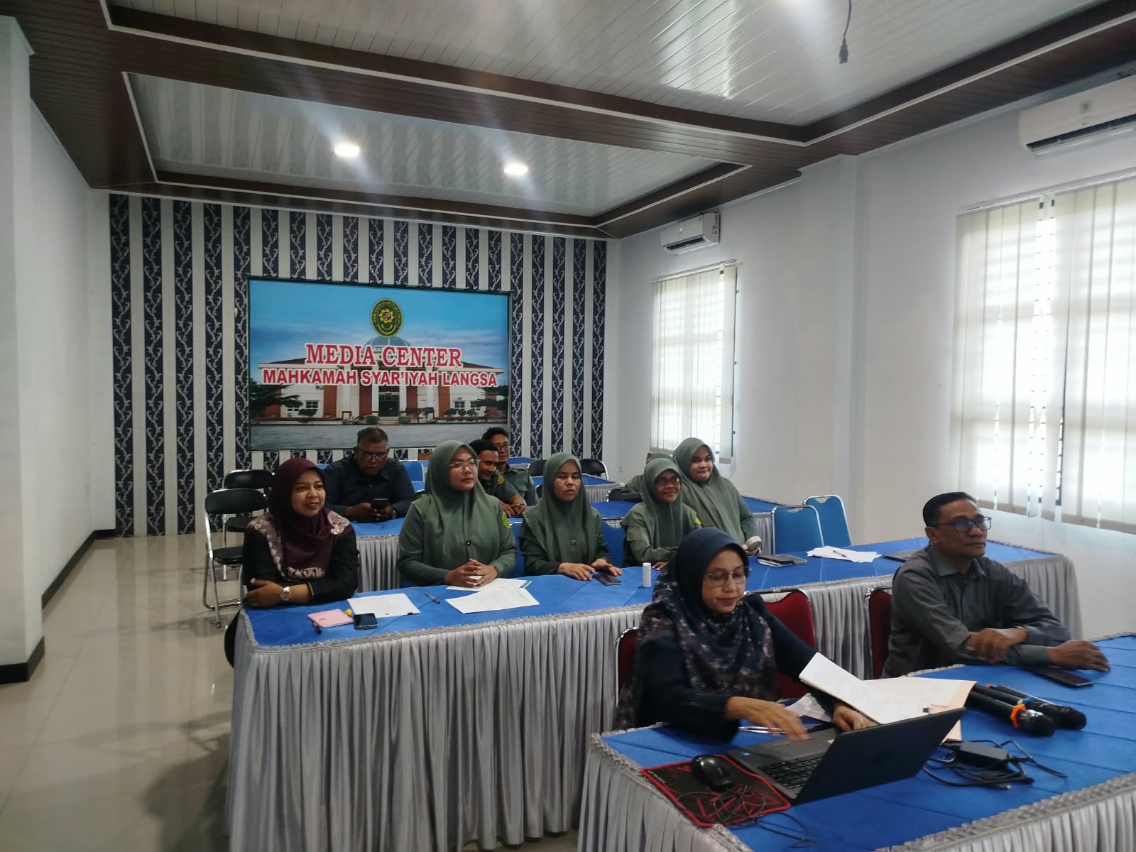 Dukung Transformasi Digital Peradilan, MS Langsa Ikuti Sosialisasi SAPA Mahkamah Syar’iyah Aceh
